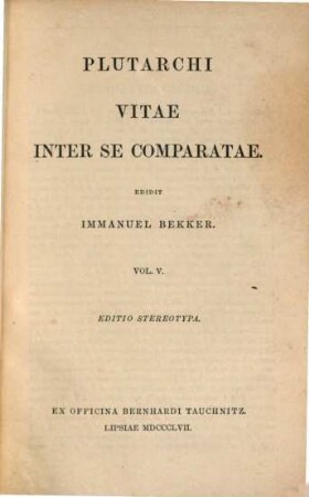 Plutarchi Vitae inter se comparatae, 5