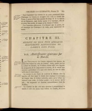 Chapitre III. Signaux de Jour pour Quelques Mouvements Particuliers de L´Armee Sous Voile.