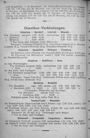 Omnibus-Verbindungen.