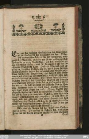 [Christian Fürchtegott Gellerts Leben]