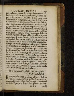La muerta de Goncalo Picarro, por justicia. Cap. CLXXXVII