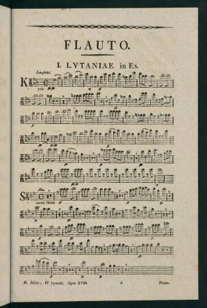 1-12, Flauto I. I. Lytaniae in Es. - IV. Lytaniae Lauretanae