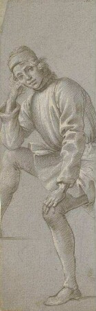 Sitzender junger Mann mit Kappe (recto)