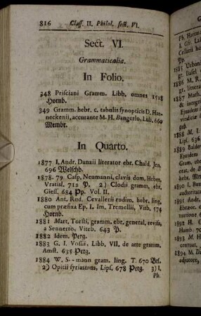 Sect. VI. Grammaticalia.