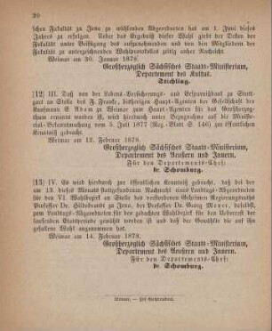 13. Ministerial-Bekanntmachung, die Nachwahl eines Landtags-Abgeordneten für den VI. Wahlbezirk betreffend