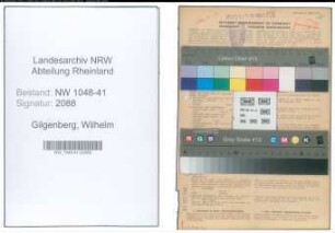 Entnazifizierung Wilhelm Gilgenberg , geb. 26.11.1899 (Polizist)