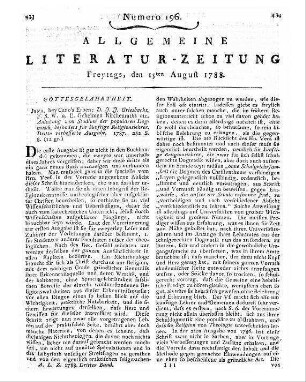 Griesbach, Johann Jakob: Anleitung zum Studium der populären Dogmatik : besonders für künftige Religionslehrer. - 3., verb. Aufl. - Jena : Cuno, 1787