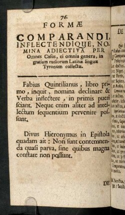 76, Formae Comparandi, Inflectendique, Nomina ...