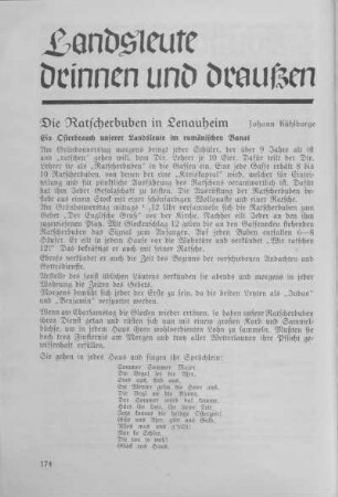 Landsleute drinnen und draußen.