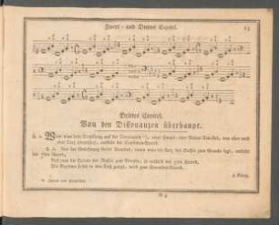 Drittes Capitel. Von den Dissonanzen überhaupt