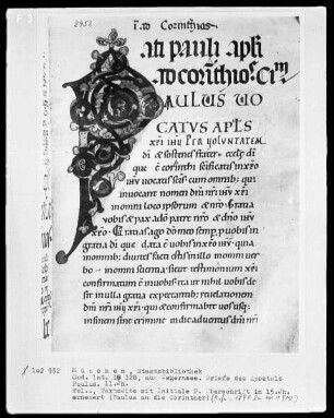 Briefe des Apostels Paulus und die Apostelgeschichte — Initiale P(aulus vocatus)