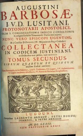 Collectanea in Codicem Justiniani : libr. 1 - 5, 2