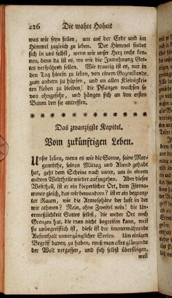 Das zwanzigste Kapitel. Vom zukünftigen Leben