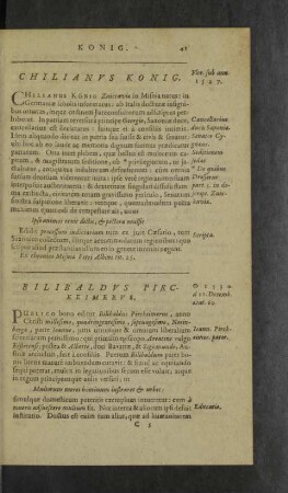 Chilianus Konig.[König]