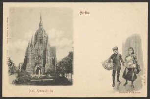 Ansichtskarte Heilig-Kreuz-Kirche und "Berliner Frühboten"