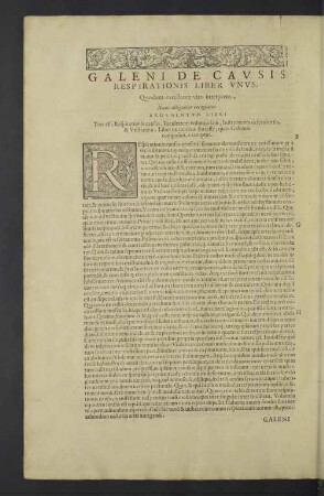 Galeni de causis respirationis