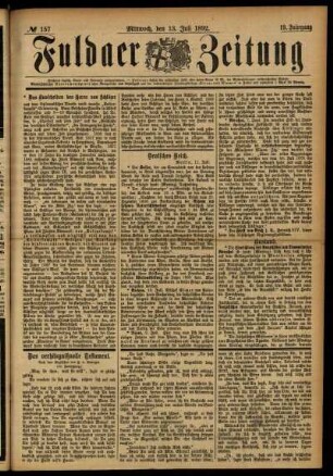 Ausgabe vom Mittwoch, den 13. Juli 1892.