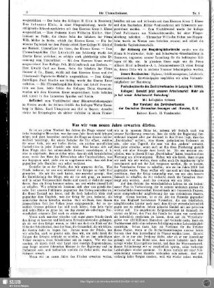 Was wir vom neuen Jahre erwarten dürfen