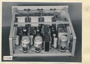 Pegelschreiber, Einschub Typ 06.92029.1, Netzgerät Rückseite, Foto 1954