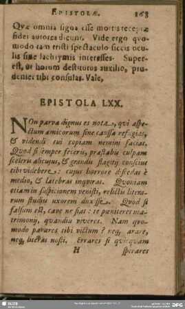 Epistola LXX.