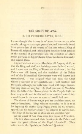 The Court of Ava