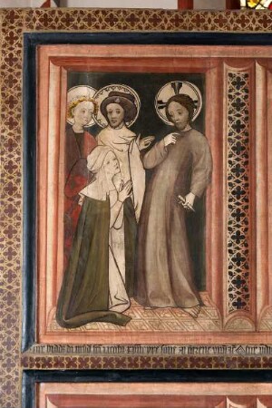 Jakobusaltar — Szenen aus der Legende um Jakobus den Älteren — Ereignisse zu Lebzeiten Jakobus des Älteren — Die Bitte Salomes an Christus