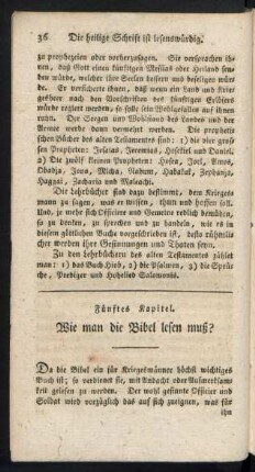 Fünftes Kapitel. Wie man die Bibel lesen muß