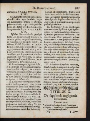 Titulus X. De supplenda negligentia Praelatorum.