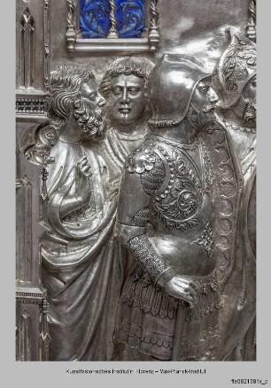 Silberaltar: Johannes der Täufer predigt vor Herodes