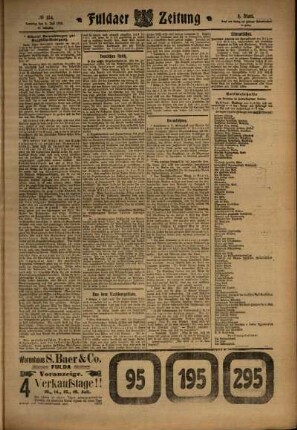 Vierte Ausgabe vom Samstag, den 09. Juli 1910.