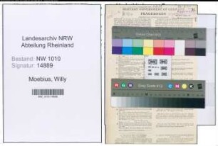 Entnazifizierung Willy Moebius , geb. 01.06.1902 (Zollbeamter)