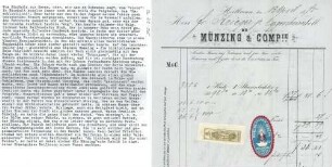 Etikett für Stearin-Kerzen der Fa. Münzing