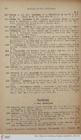 Nachtrag (Nr. 3247 - 3277)