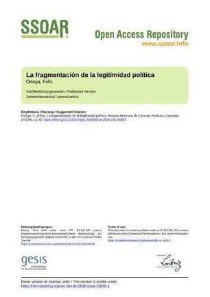La fragmentación de la legitimidad política