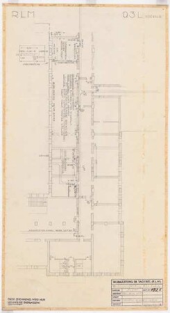 Reichsluftfahrtministerium, Berlin: Teilgrundriss Q3L (Sockelgeschoss) 1:100