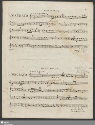 Tromba prima / Tromba seconda