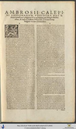 Ambrosii Calepini Dictionarium