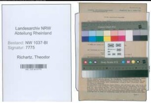Entnazifizierung Theodor Richartz , geb. 11.05.1903 (Metzger)