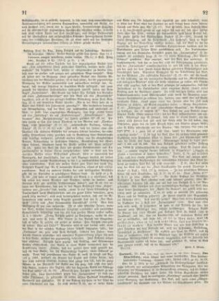 91-92 [Rezension] Rohling, August, Franz Delitzsch und die Judenfrage