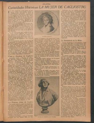 Curiosidades históricas: La mujer de Cagliostro