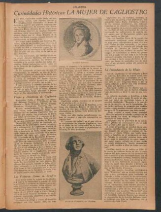 Curiosidades históricas: La mujer de Cagliostro