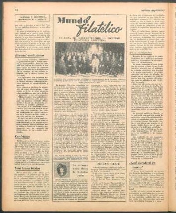 Celebra su cincuentenario la Sociedad Filatélica Argentina