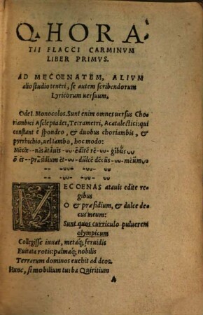 Qvinti Horatii Flacci Poemata Omnia ...