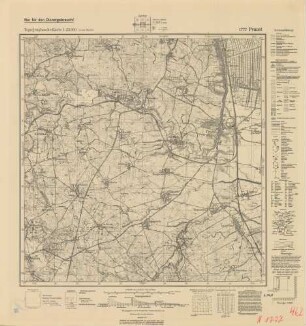 1777 (alte Nr. 462) Praust, Topographische Karte 1:25000 (4cm - Karte)