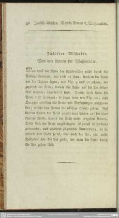 Zwölfter Abschnitt. Von den Armen der Wasserräder