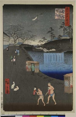 Der Aoi-Abhang außerhalb des Toranomon, Blatt 113 aus der Serie: 100 berühmte Ansichten von Edo