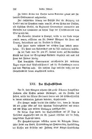 XVII. Der Waffenstillstand