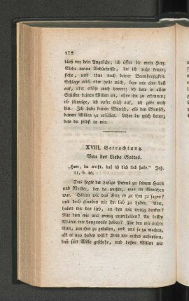 XVIII. Betrachtung. Von der Liebe Gottes.