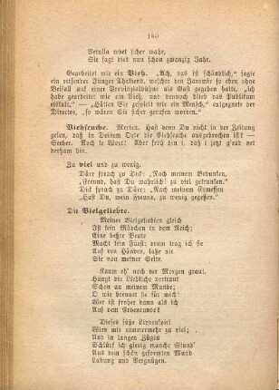Zu viel und zu wenig.