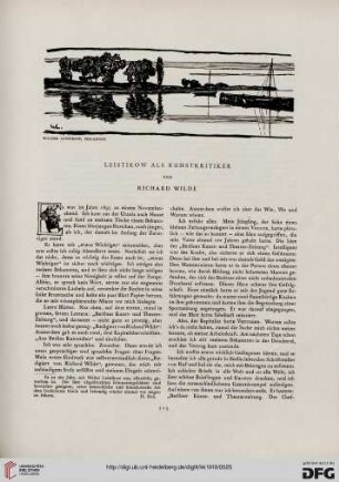 Leistikow als Kunstkritiker